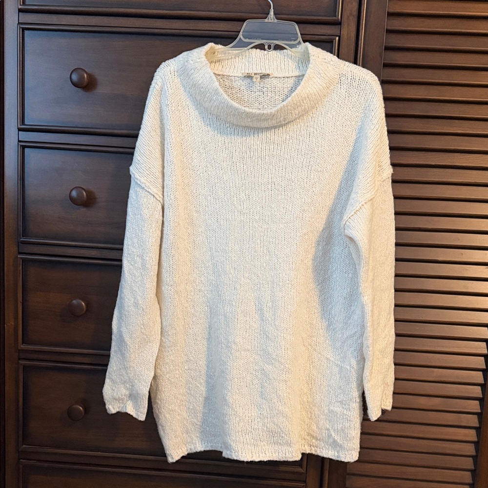 All Worthy Cozy Cream Women's Oversized Sweater